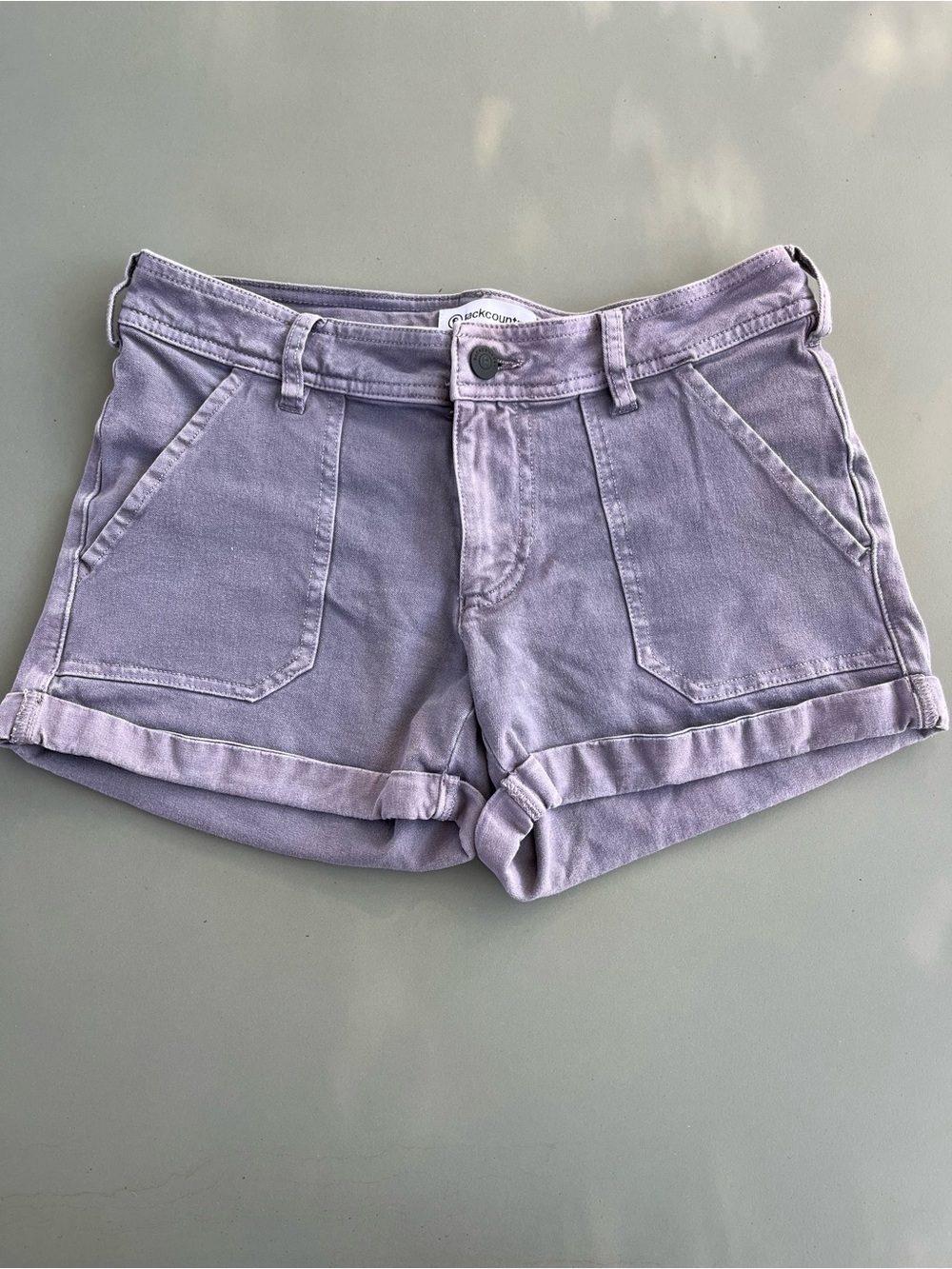 Backcountry Lavender Cotton Roll Cuff Shorts